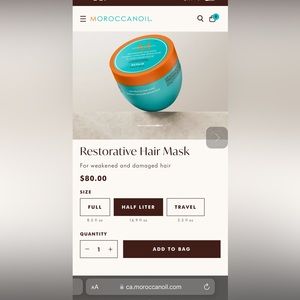 SOLD LOCALLY:  BNWT PROF Moroccanoil REPAIR mask 500ml w/pump